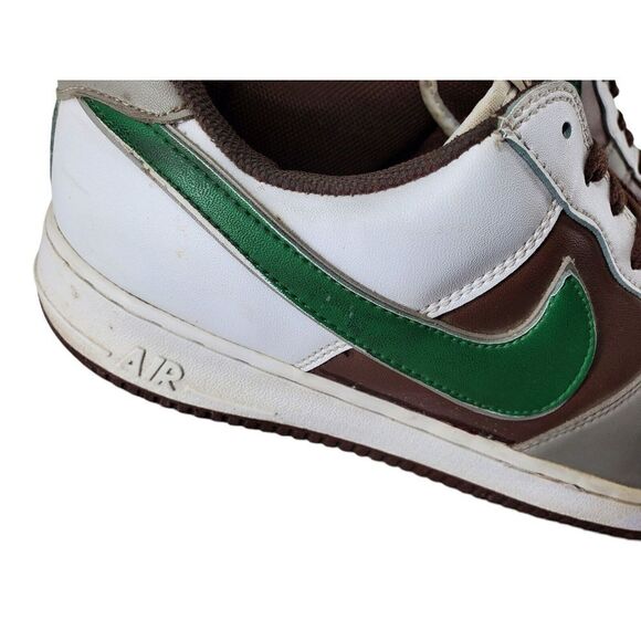 Nike Air Force 1 AF-1 \'82 Sneaker Green Brown White Men Sz 13 Casual 060406 2006 main image 14